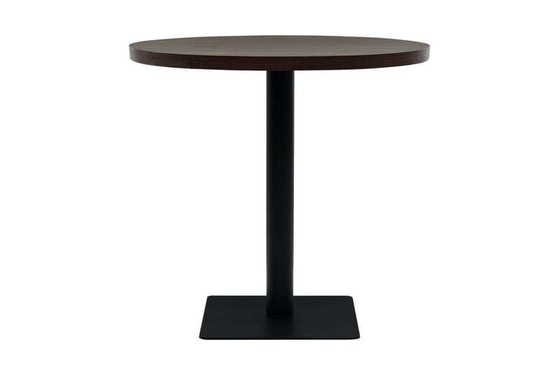 Bistrobord MDF og stål rund 80x75 cm mørk aske - Brun - Hagemøbler & utemiljø - Hagebord - Cafébord