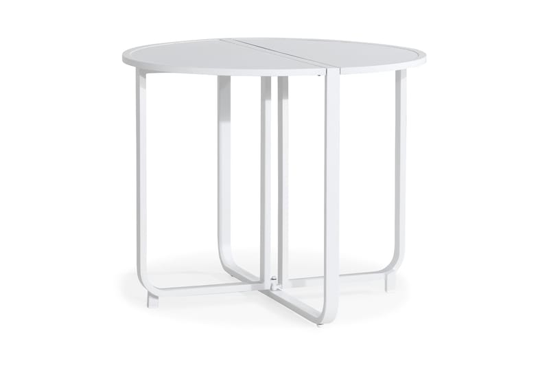 Cafébord Flippy 90 cm Rundt - Hvit - Hagemøbler & utemiljø - Hagebord - Cafébord