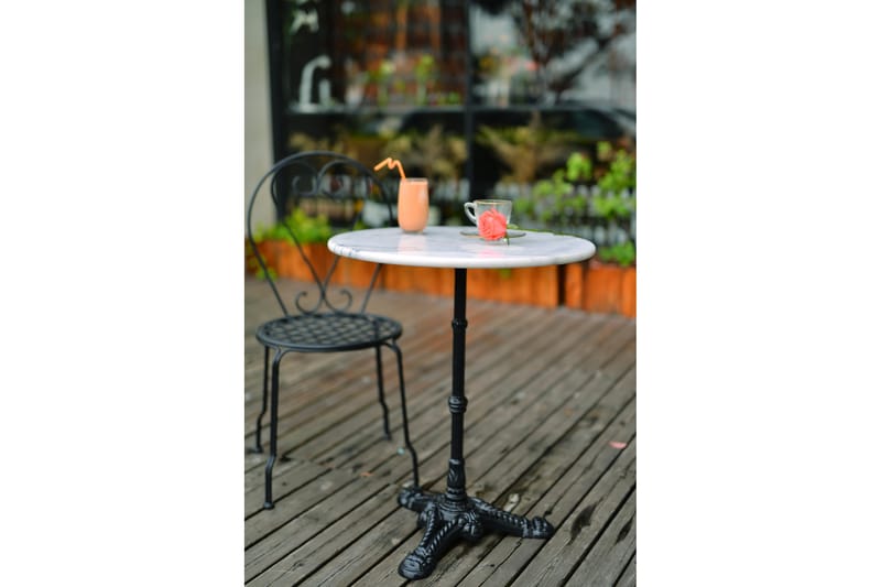 Cafébord Harrow - Hvit/Svart - Hagemøbler & utemiljø - Hagebord - Cafébord