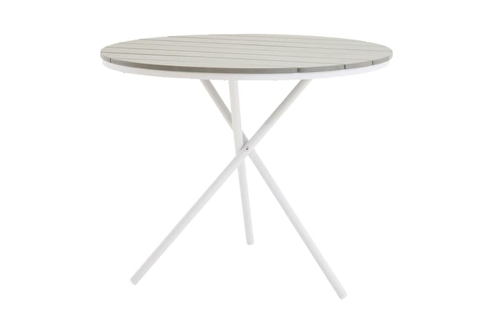 Cafebord Parma Rundt 90 cm - Aintwood/Hvit - Hagemøbler - Hagebord - Cafébord