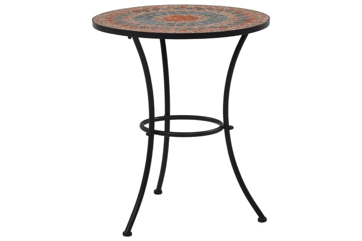 Mosaikkbistrosett med keramikkfliser 3 deler oransje/grå - Hagemøbler & utemiljø - Hagebord - Cafébord