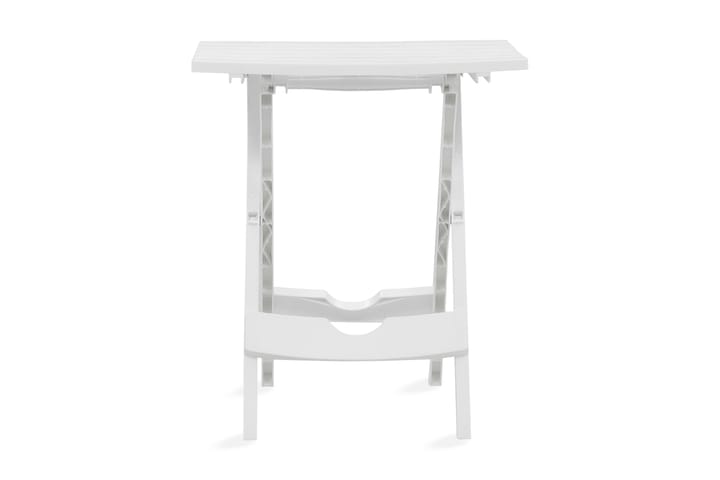 Sammenleggbart hagebord 45,5x38,5x50 cm hvit - Hagemøbler - Hagebord - Cafébord