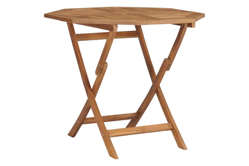 Sammenleggbart hagebord 85x85x76 cm heltre teak - Brun - Hagemøbler & utemiljø - Hagebord - Cafébord