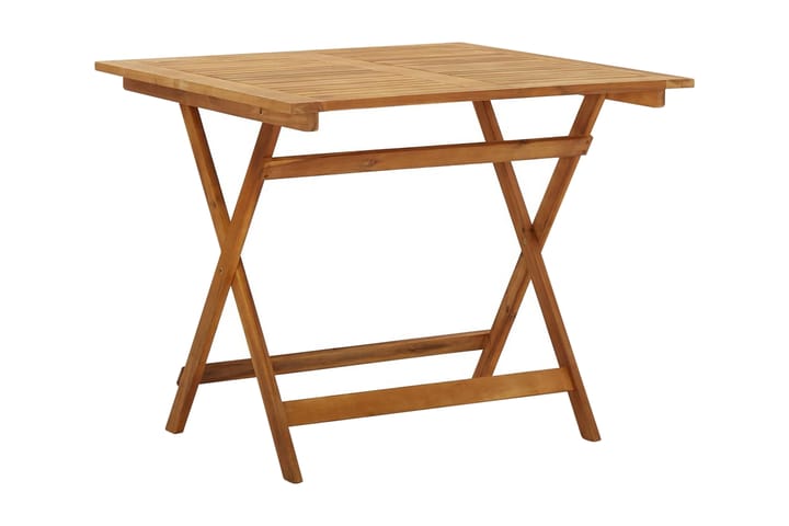 Sammenleggbart hagebord 90x90x75 cm heltre akasie - Brun - Hagemøbler & utemiljø - Hagebord - Cafébord