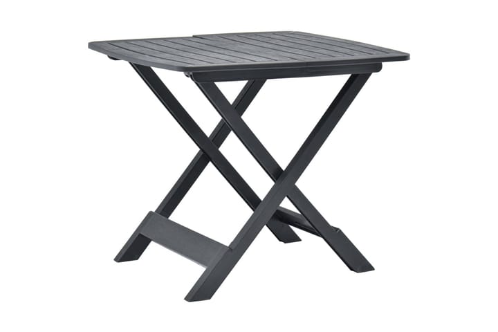 Sammenleggbart hagebord antrasitt 79x72x70 cm plast - Hagemøbler - Hagebord - Cafébord