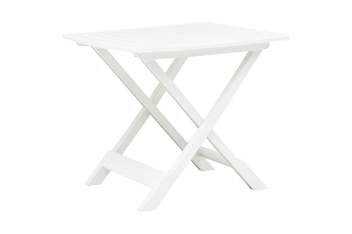 Sammenleggbart hagebord hvit 79x72x70 cm plast - Hagemøbler & utemiljø - Hagebord - Cafébord