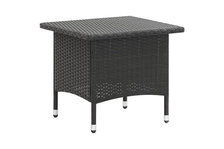 Tebord svart 50x50x47 cm polyrotting - Hagemøbler & utemiljø - Hagebord - Cafébord