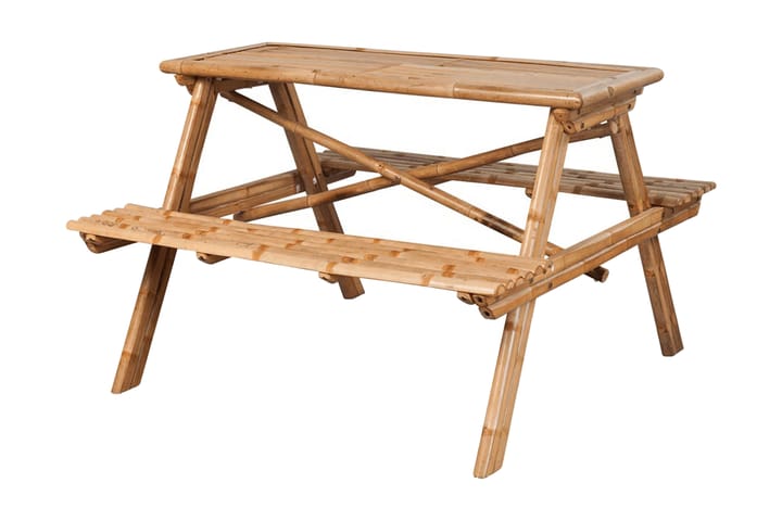 Piknikbord 120x120x78 cm bambus - Brun - Hagemøbler & utemiljø - Hagebord - Campingbord