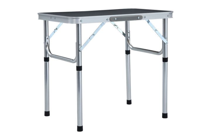 Sammenleggbart campingbord grå aluminium 60x45 cm