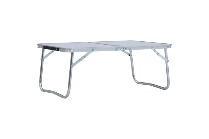 Sammenleggbart campingbord hvit aluminium 60x40 cm - Hagemøbler & utemiljø - Hagebord - Campingbord
