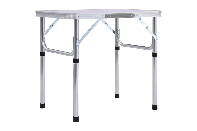 Sammenleggbart campingbord hvit aluminium 60x45 cm - Hagemøbler & utemiljø - Hagebord - Campingbord