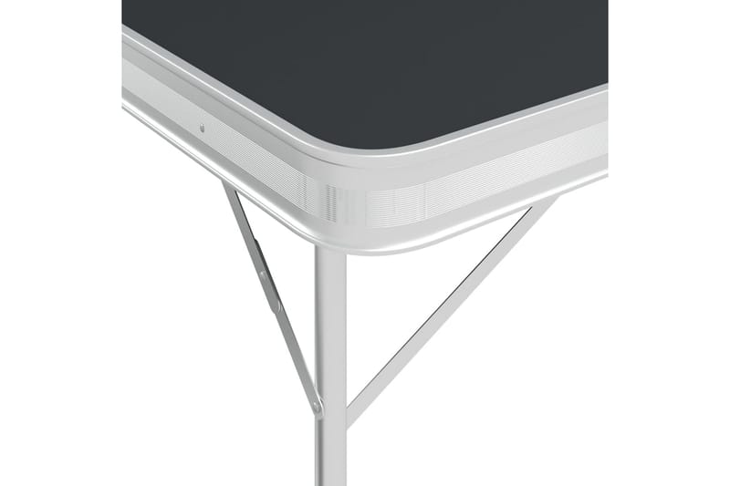 Sammenleggbart campingbord med 2 benker aluminium grå - Grå - Hagemøbler & utemiljø - Hagebord - Campingbord