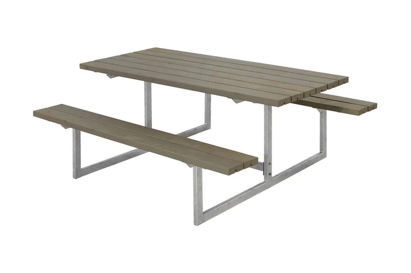 Basic bord- og benkesett lengde 177 cm - Grå|Beige - Hagemøbler - Hagebord - Piknikbord