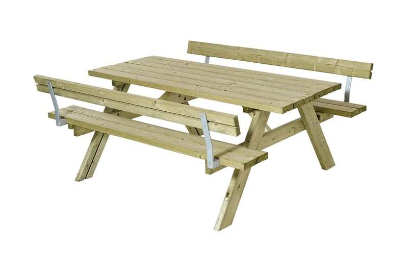 Bord- og benkesett med 2 ryggstøtter - Hagemøbler & utemiljø - Hagebord - Piknikbord