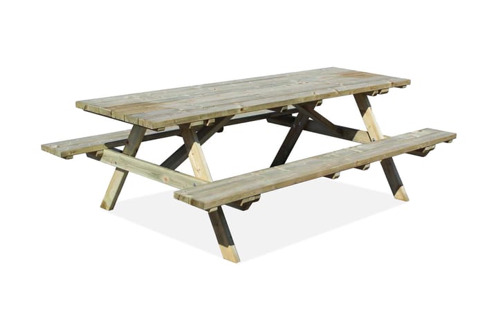 Jabo Benkeplate Impregnert 240 cm FSC (A) - Grønn - Hagemøbler & utemiljø - Hagebord - Piknikbord