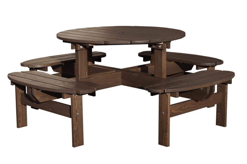 Piknikbord Rogolo 199 cm - Brun - Hagemøbler & utemiljø - Hagebord - Piknikbord