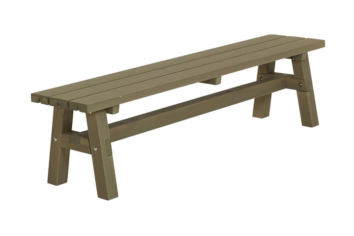 PLUS Country Plankebenk 177 cm - Grå|Brun - Hagemøbler & utemiljø - Hagebord - Piknikbord