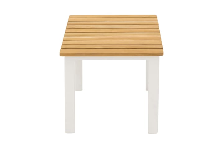 Sidebord Karibib 40 cm Hvit/Teak - Venture Home - Hagemøbler & utemiljø - Hagebord - Sidebord utendørs