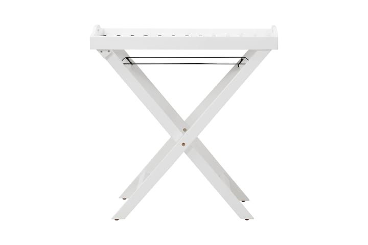 Brettbord Husarö 70x45 cm - Hvitlakkert Akasie - Hagemøbler - Hagebord - Sidebord
