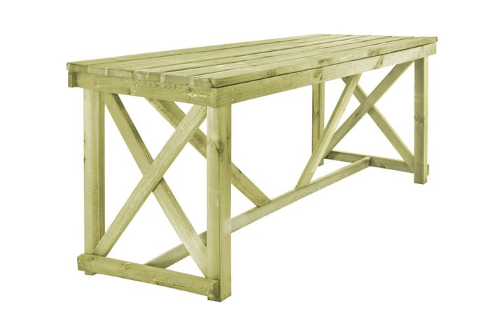 Hagebord 160x79x75 cm tre - Grønn|Beige - Hagemøbler & utemiljø - Hagebord - Spisebord ute