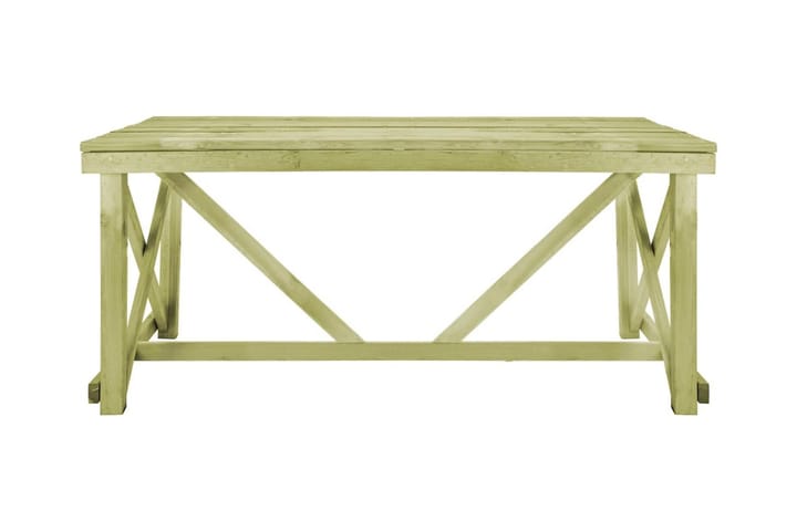Hagebord 160x79x75 cm tre - Grønn|Beige - Hagemøbler & utemiljø - Hagebord - Spisebord ute