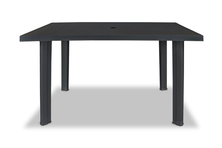 Hagebord antrasitt 126x76x72 cm plast - Grå - Hagemøbler & utemiljø - Hagebord - Loungebord & Sofabord utendørs