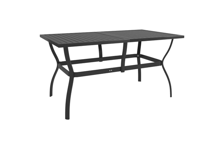 Hagebord antrasitt 140x80x72 cm stål - Antrasittgrå - Hagemøbler & utemiljø - Hagebord - Spisebord ute