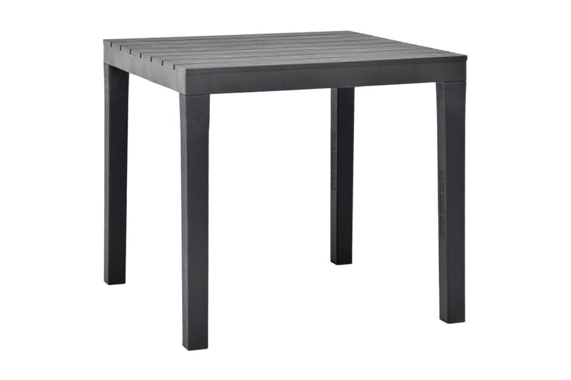 Hagebord antrasitt 78x78x72 cm plast - Grå - Hagemøbler & utemiljø - Hagebord - Spisebord ute