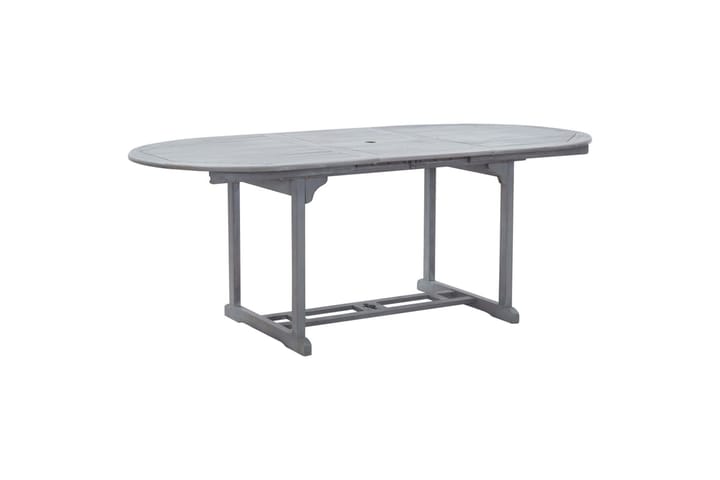 Hagebord grå 200x100x74 cm heltre akasie - Hagemøbler & utemiljø - Hagebord - Spisebord ute