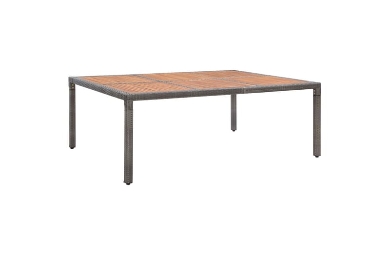 Hagebord grå 200x150x74 cm polyrotting og akasie - Grå - Hagemøbler & utemiljø - Hagebord - Spisebord ute