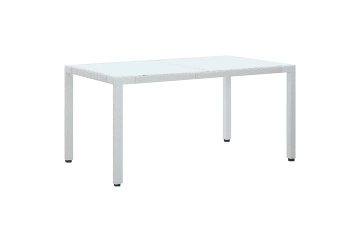 Hagebord hvit 150x90x75 cm polyrotting - Hvit - Hagemøbler & utemiljø - Hagebord - Spisebord ute