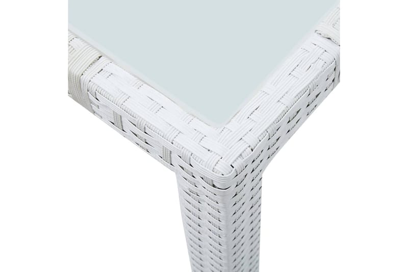 Hagebord hvit 150x90x75 cm polyrotting - Hvit - Hagemøbler & utemiljø - Hagebord - Spisebord ute