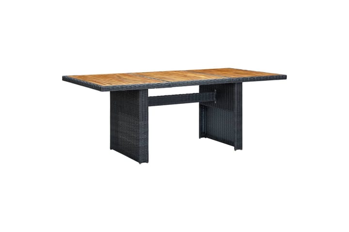Hagebord mørkegrå polyrotting og heltre akasie - Grå - Hagemøbler & utemiljø - Hagebord - Spisebord ute