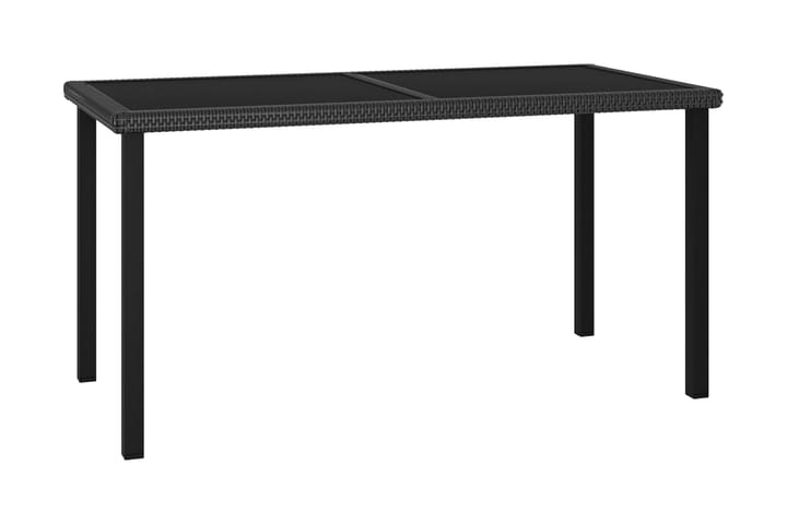 Hagebord svart 140x70x73 cm polyrotting - Svart - Hagemøbler & utemiljø - Hagebord - Spisebord ute