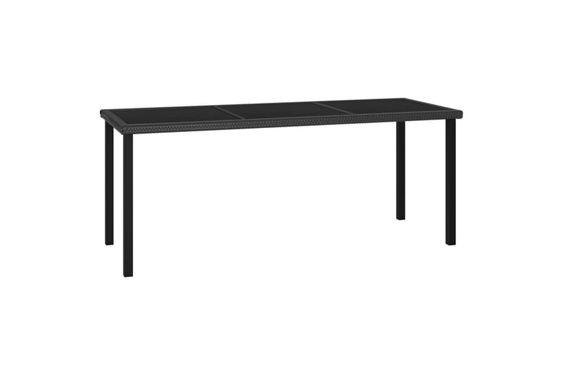 Hagebord svart 180x70x73 cm polyrotting - Svart - Hagemøbler & utemiljø - Hagebord - Loungebord & Sofabord utendørs
