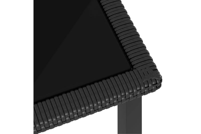 Hagebord svart 70x70x73 cm polyrotting - Svart - Hagemøbler & utemiljø - Hagebord - Spisebord ute
