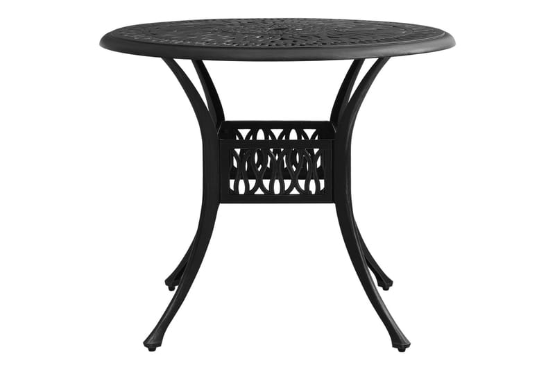Hagebord svart 90x90x74 cm støpt aluminium - Svart - Hagemøbler & utemiljø - Hagebord - Spisebord ute