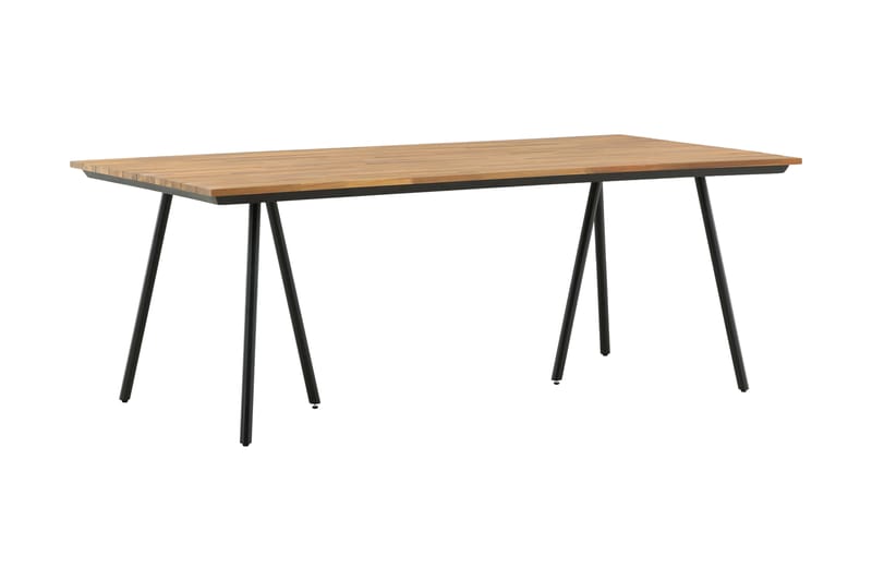 Spisebord Chasti 200 cm - Svart / Akasie - Hagemøbler & utemiljø - Hagegruppe - Spisegrupper hage