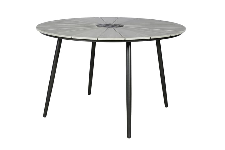 Spisebord Columbia 120 cm Rundt - Lysegrå/Svart - Hagemøbler & utemiljø - Hagebord - Spisebord ute