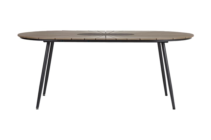 Spisebord Columbia 195 cm Ovalt - Svart/Cappuccino - Hagemøbler & utemiljø - Hagebord - Spisebord ute