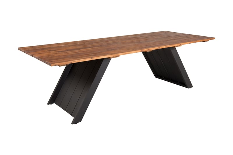 Spisebord Domino 250 cm - Svart / Akasie - Hagemøbler & utemiljø - Hagebord - Spisebord ute