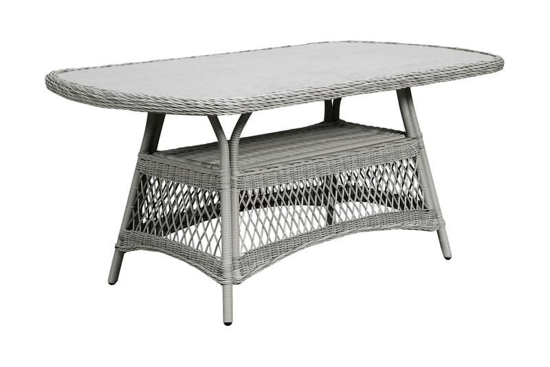 Spisebord Hven 165 cm Ovalt Glass - Sand - Hagemøbler & utemiljø - Hagebord - Spisebord ute
