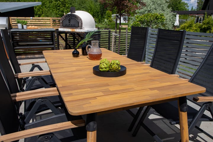 Spisebord Julian 210 cm Svart/Brun - Venture Home - Hagemøbler & utemiljø - Hagebord - Spisebord ute