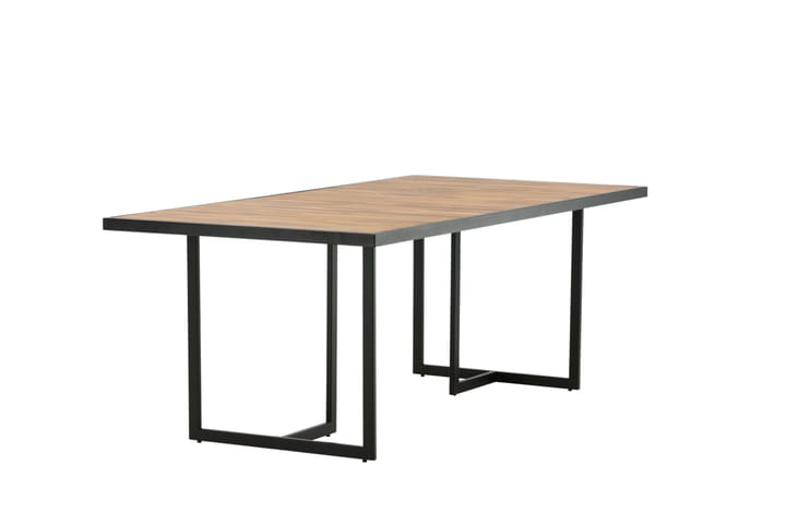 Spisebord Kingel 200 cm - Svart / Akasie - Hagemøbler & utemiljø - Hagebord - Spisebord ute