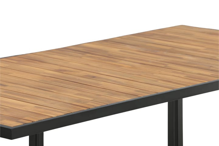 Spisebord Kingel 200 cm - Svart / Akasie - Hagemøbler & utemiljø - Hagebord - Spisebord ute