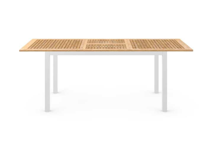 Spisebord Las Vegas Forlengningsbart 152-210x90 cm - Hvit|Teak - Hagemøbler & utemiljø - Hagebord - Spisebord ute
