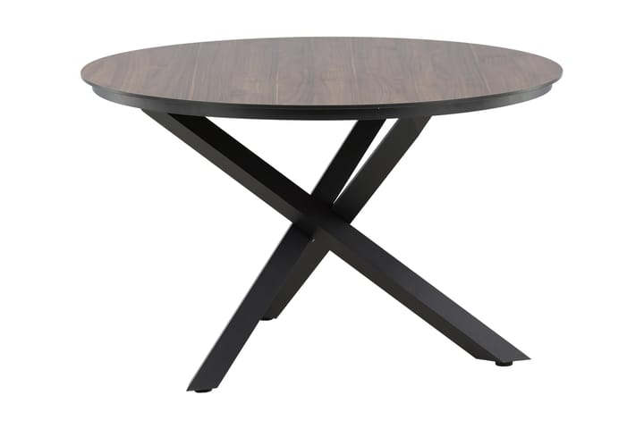 Spisebord Llama Rundt 140 cm Svart/Brun - Venture Home - Hagemøbler & utemiljø - Hagebord - Spisebord ute