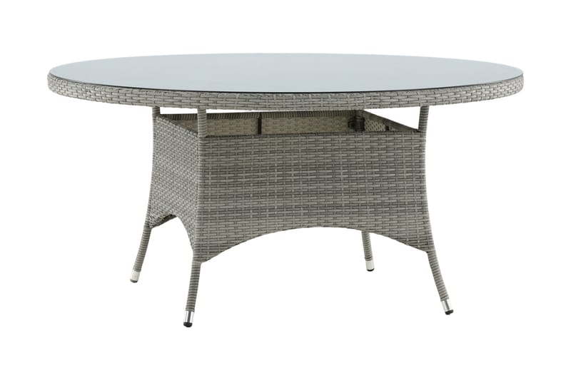 Spisebord Namutoni 150 Runt - Glass|Grå - Hagemøbler & utemiljø - Hagebord - Spisebord ute