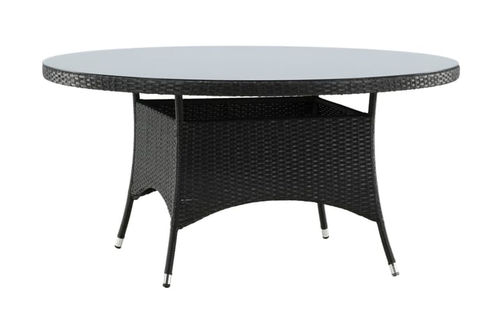 Spisebord Namutoni 150 Runt - Glass|Svart - Hagemøbler & utemiljø - Hagebord - Spisebord ute