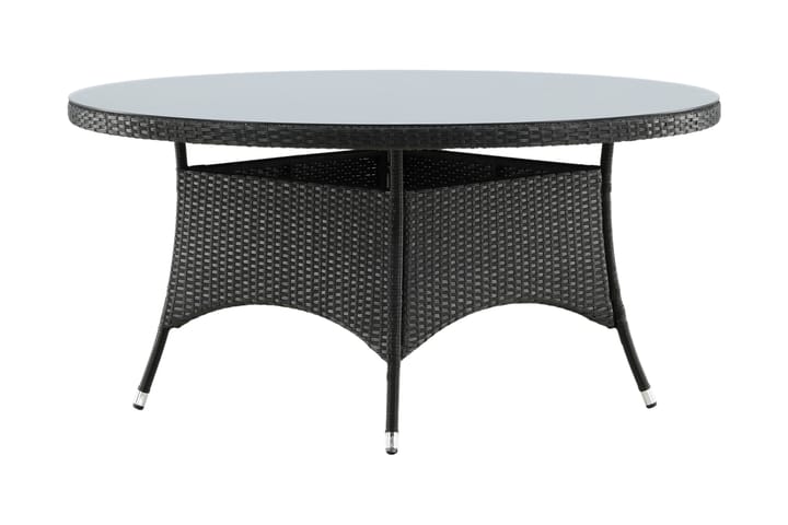Spisebord Namutoni 150 Runt - Glass|Svart - Hagemøbler & utemiljø - Hagebord - Spisebord ute
